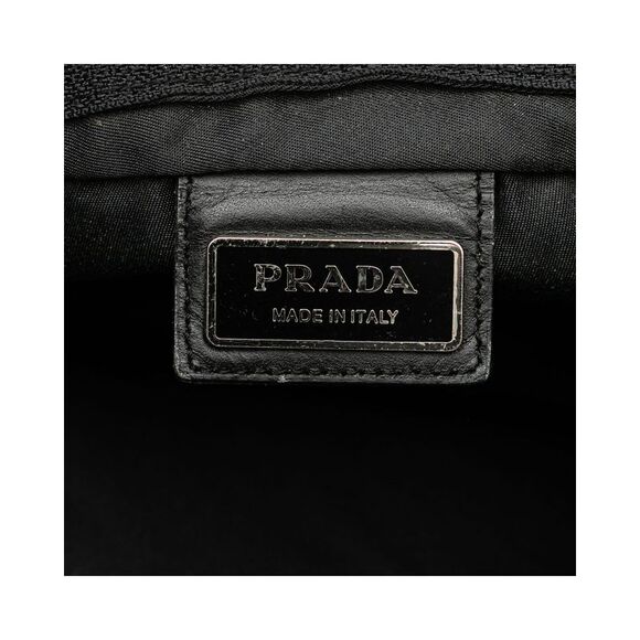 Pre Loved Prada Tessuto Zip Top Shoulder Bag Women Black - Picture 5 of 7